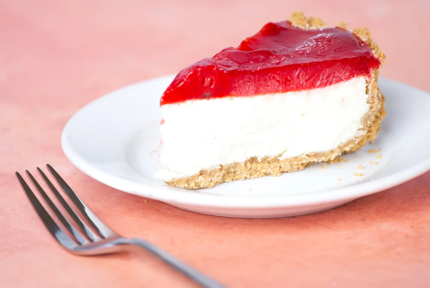 Strawberry cheesecake at Phoenician Garden in Fresno