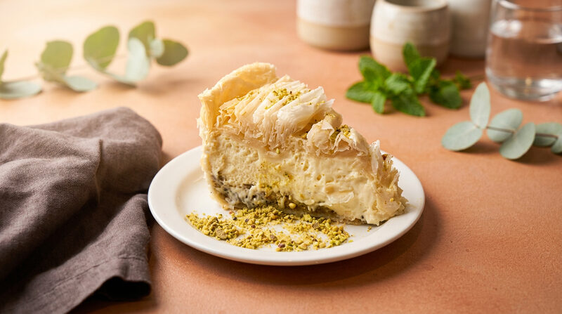 Baklava Cheesecake at Phoenician Garden Mediterranean Restaurant Fresno