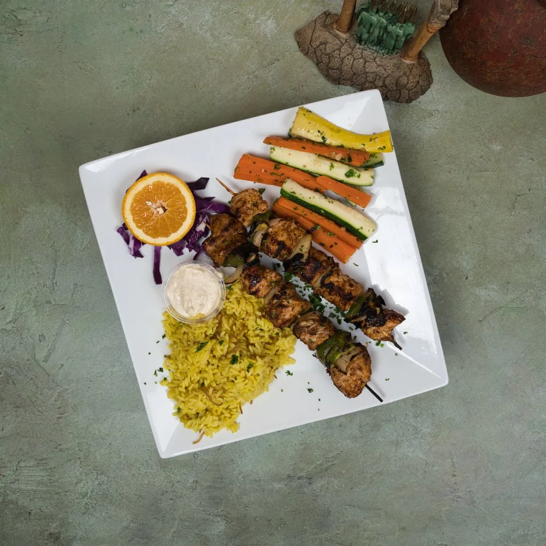 Chicken Kebobs at Phoenician Garden