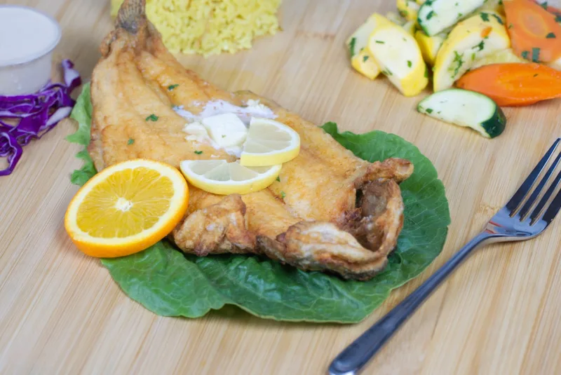 Fried Trout Lebanese Style at Phoenician Garden