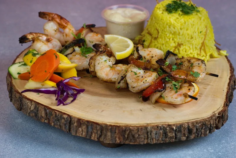 Seafood Combo Kebobs at Phoenician Garden