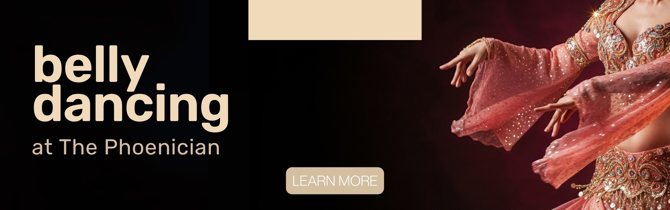 Live belly dancing night with guests dining at Phoenician Garden Mediterranean restaurant in Fresno