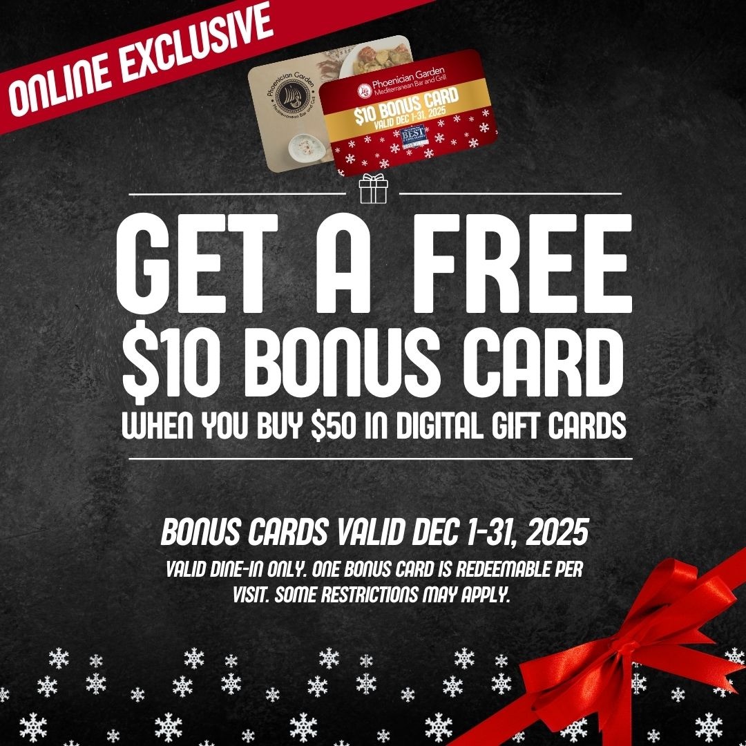 Live belly dancing night with guests dining at Phoenician Garden Mediterranean restaurant in Fresno